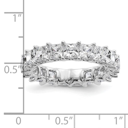 14k 5 carat Lab Grown Diamond VS/SI+ G+ Princess Complete Prong Set Size 9 Eternity Band
