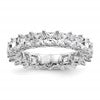 14k 5 carat Lab Grown Diamond VS/SI+ G+ Princess Complete Prong Set Size 5 Eternity Band