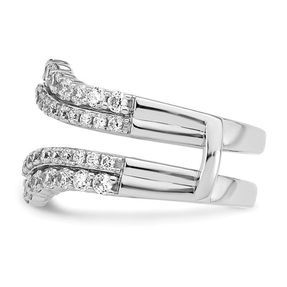 14k White Gold 1 1/4 carat Lab Grown Diamond VS/SI+ G+ Complete Double Row Ring Guard
