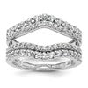 14k White Gold 1 1/4 carat Lab Grown Diamond VS/SI+ G+ Complete Double Row Ring Guard