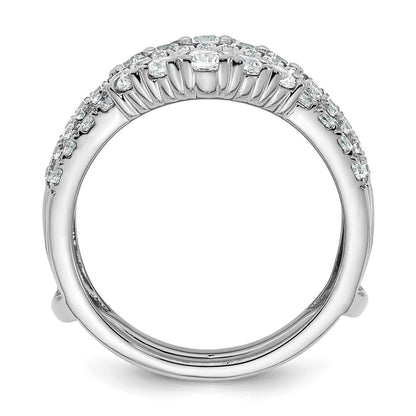 14k White Gold 1 1/4 carat Lab Grown Diamond VS/SI+ G+ Complete Double Row Ring Guard