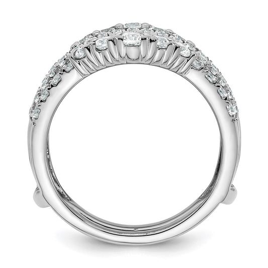 14k White Gold 1 1/4 carat Lab Grown Diamond VS/SI+ G+ Complete Double Row Ring Guard