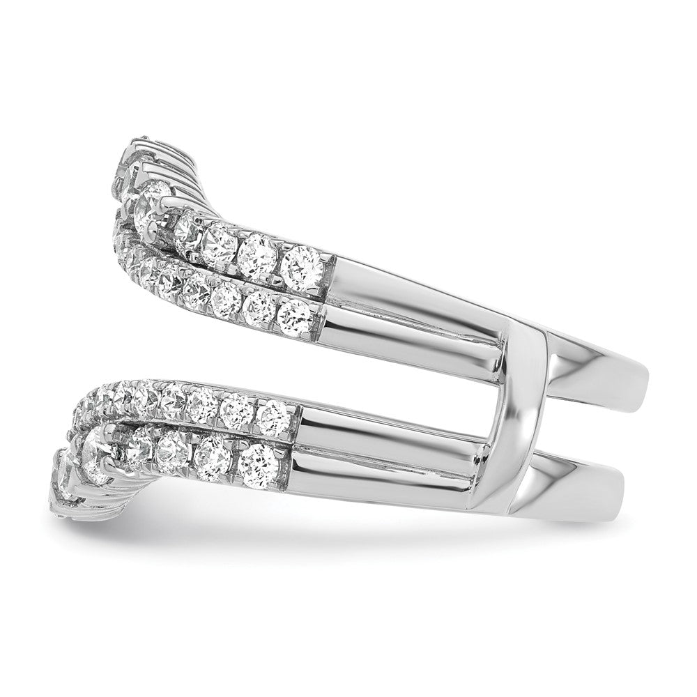 14k White Gold 1 1/4 carat Lab Grown Diamond VS/SI+ G+ Complete Double Row Ring Guard