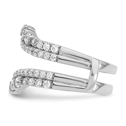 14k White Gold 1 1/4 carat Lab Grown Diamond VS/SI+ G+ Complete Double Row Ring Guard