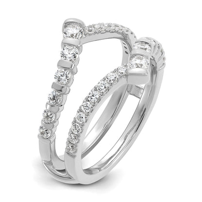 14k White Gold 3/4 carat Lab Grown Diamond VS/SI+ G+ Complete Ring Guard