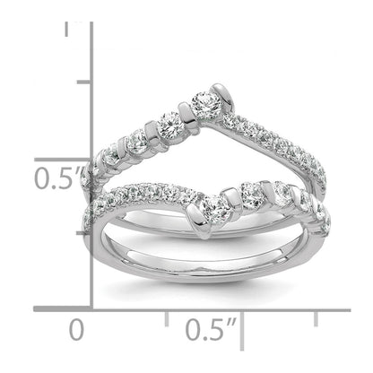 14k White Gold 3/4 carat Lab Grown Diamond VS/SI+ G+ Complete Ring Guard