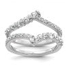 14k White Gold 3/4 carat Lab Grown Diamond VS/SI+ G+ Complete Ring Guard