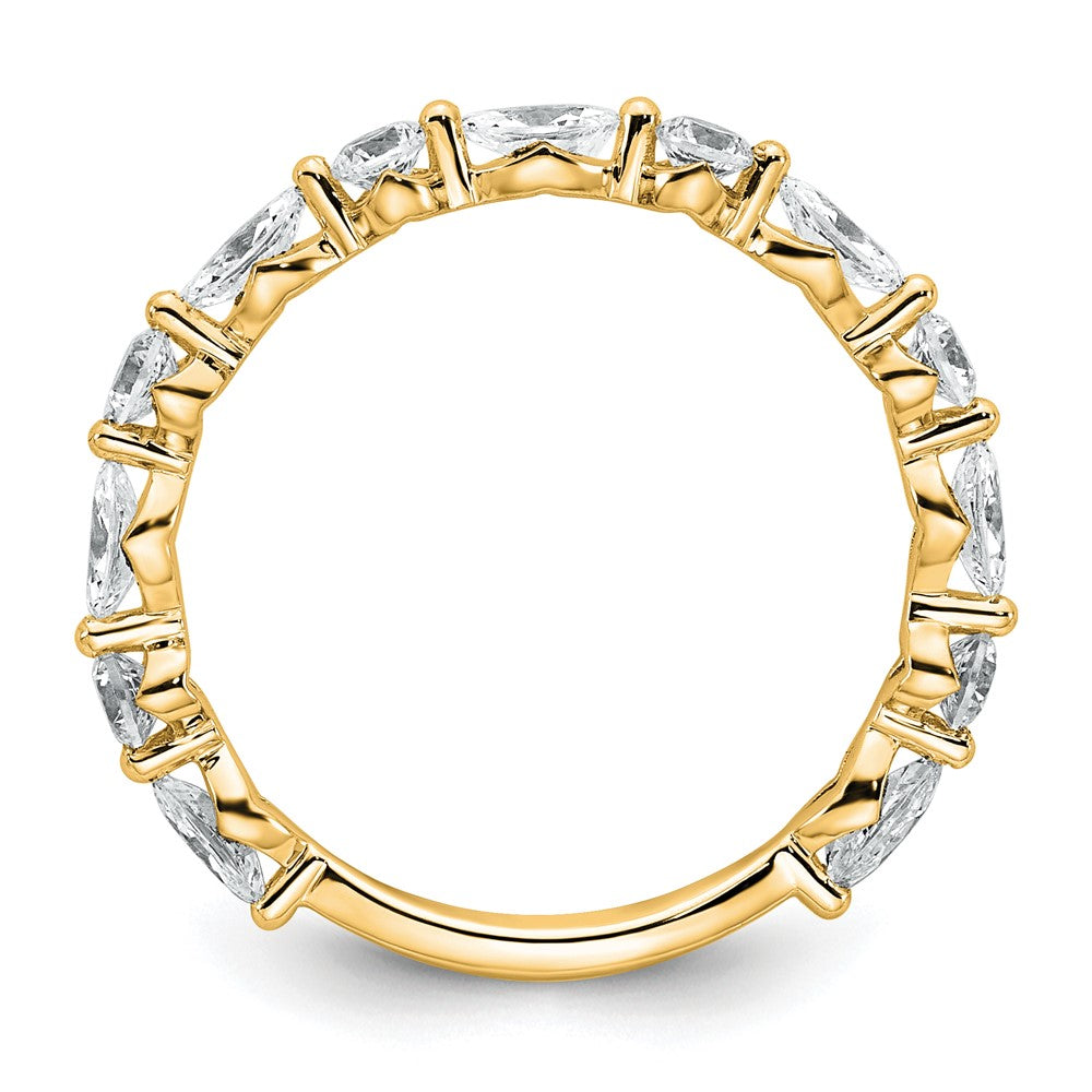 True Origin 14K Yellow Gold 3/4 carat Lab Grown Diamond VS+ F+ Complete Wedding Band