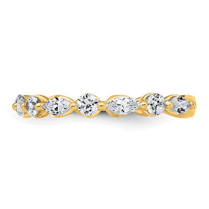 True Origin 14K Yellow Gold 3/4 carat Lab Grown Diamond VS+ F+ Complete Wedding Band