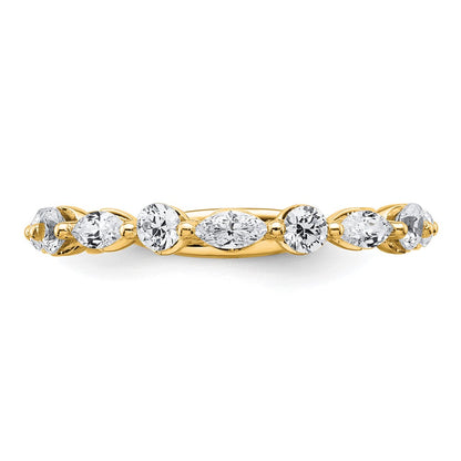 True Origin 14K Yellow Gold 3/4 carat Lab Grown Diamond VS+ F+ Complete Wedding Band