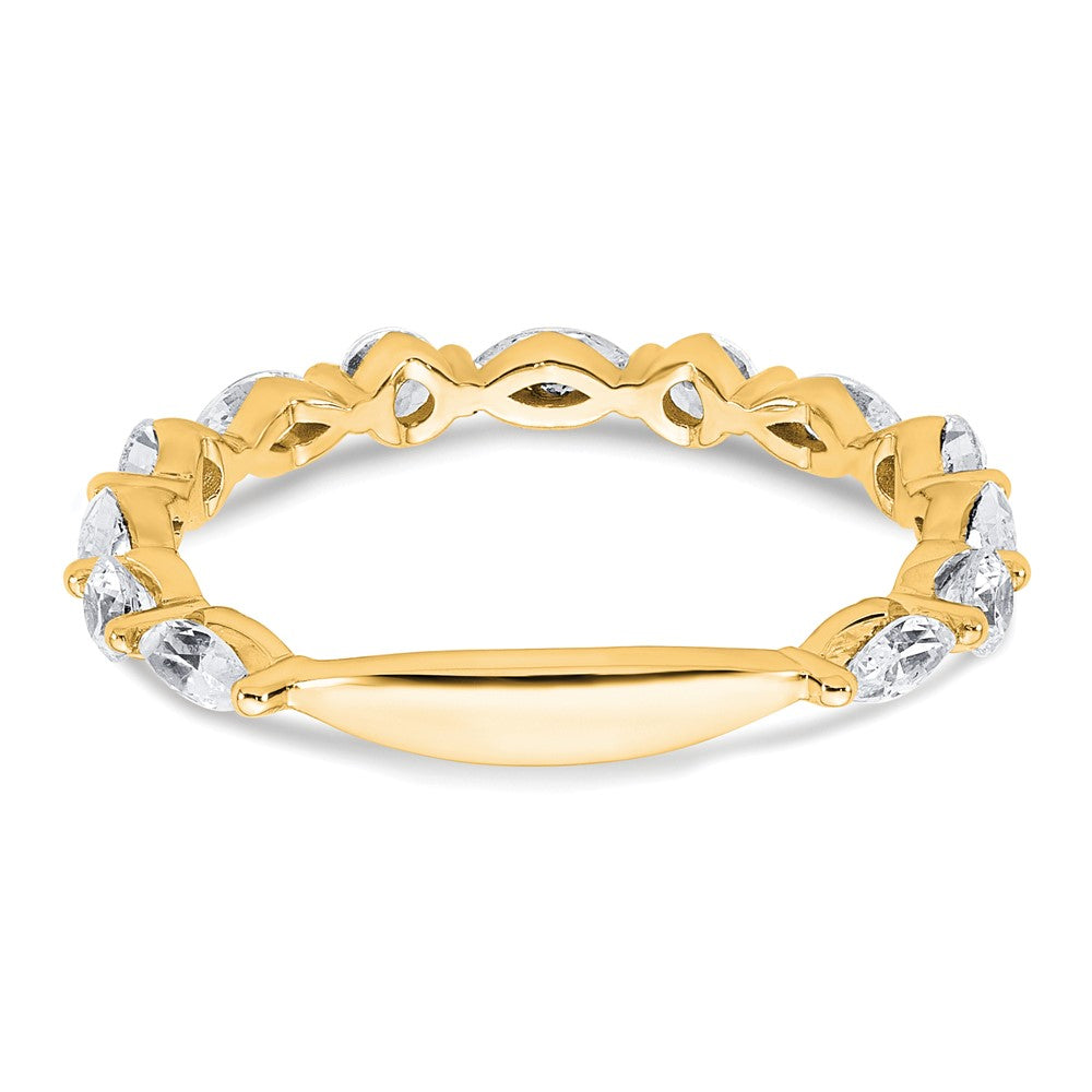 True Origin 14K Yellow Gold 3/4 carat Lab Grown Diamond VS+ F+ Complete Wedding Band
