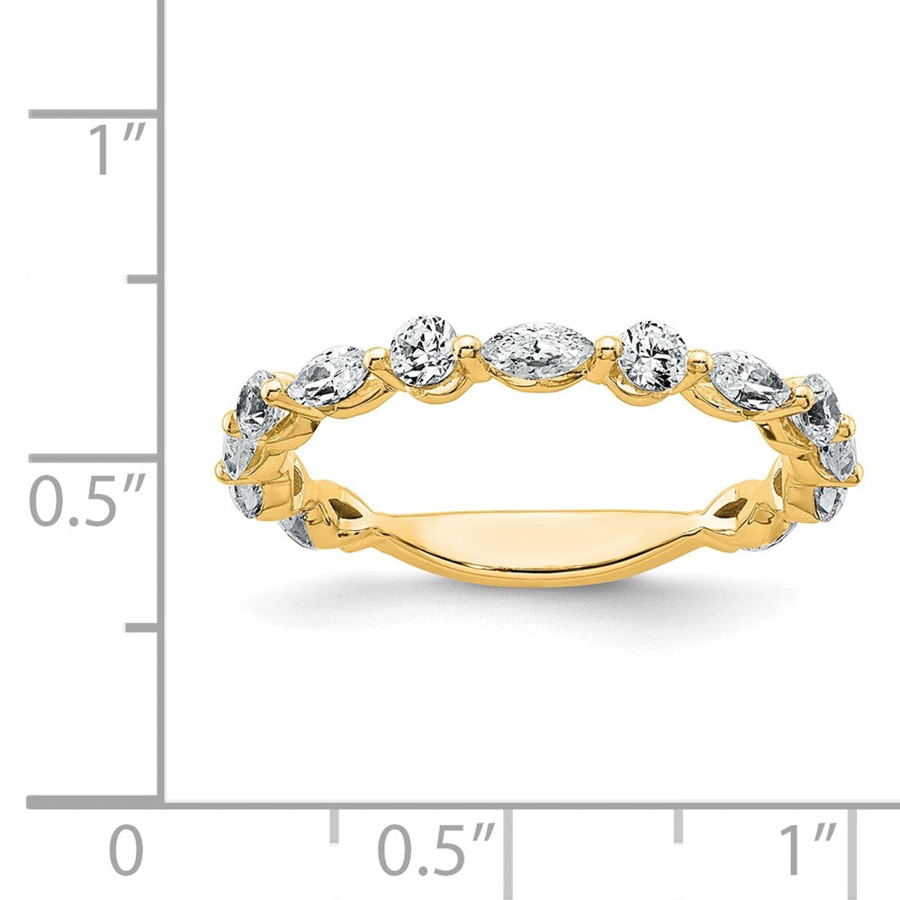 True Origin 14K Yellow Gold 3/4 carat Lab Grown Diamond VS+ F+ Complete Wedding Band