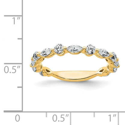 True Origin 14K Yellow Gold 3/4 carat Lab Grown Diamond VS+ F+ Complete Wedding Band