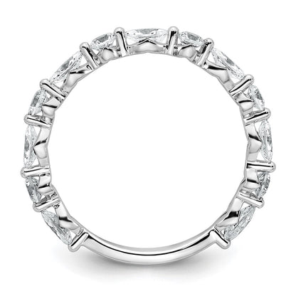True Origin 14K White Gold 3/4 carat Lab Grown Diamond VS+ F+ Complete Wedding Band