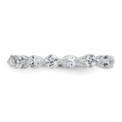 True Origin 14K White Gold 3/4 carat Lab Grown Diamond VS+ F+ Complete Wedding Band