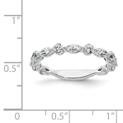 True Origin 14K White Gold 3/4 carat Lab Grown Diamond VS+ F+ Complete Wedding Band