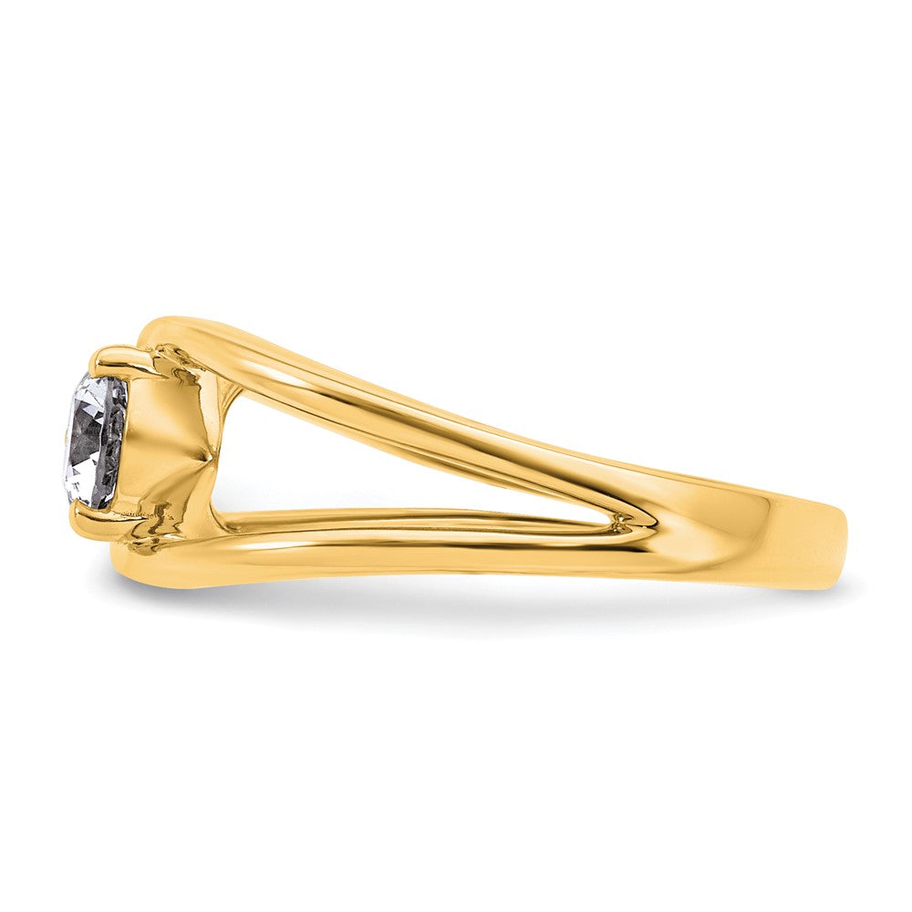 True Origin 14K Yellow Gold 1/2 carat Lab Grown Diamond VS+ F+ Complete Band