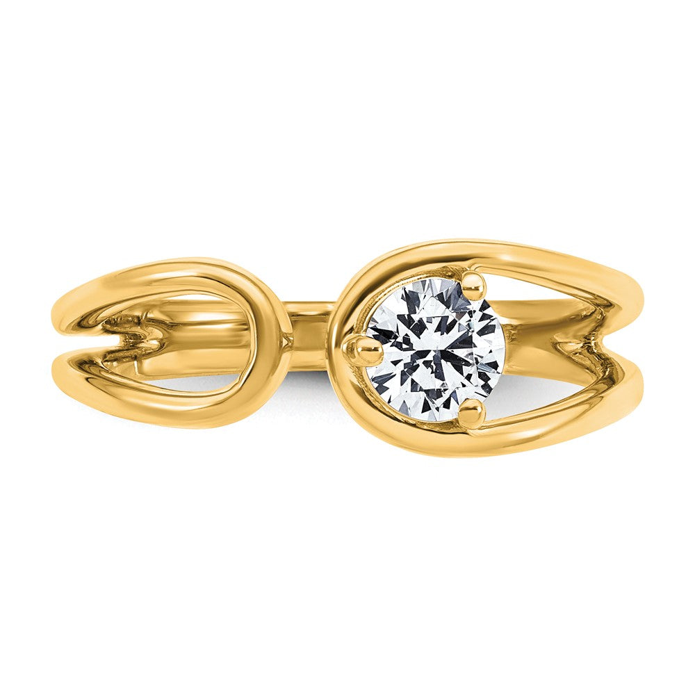 True Origin 14K Yellow Gold 1/2 carat Lab Grown Diamond VS+ F+ Complete Band