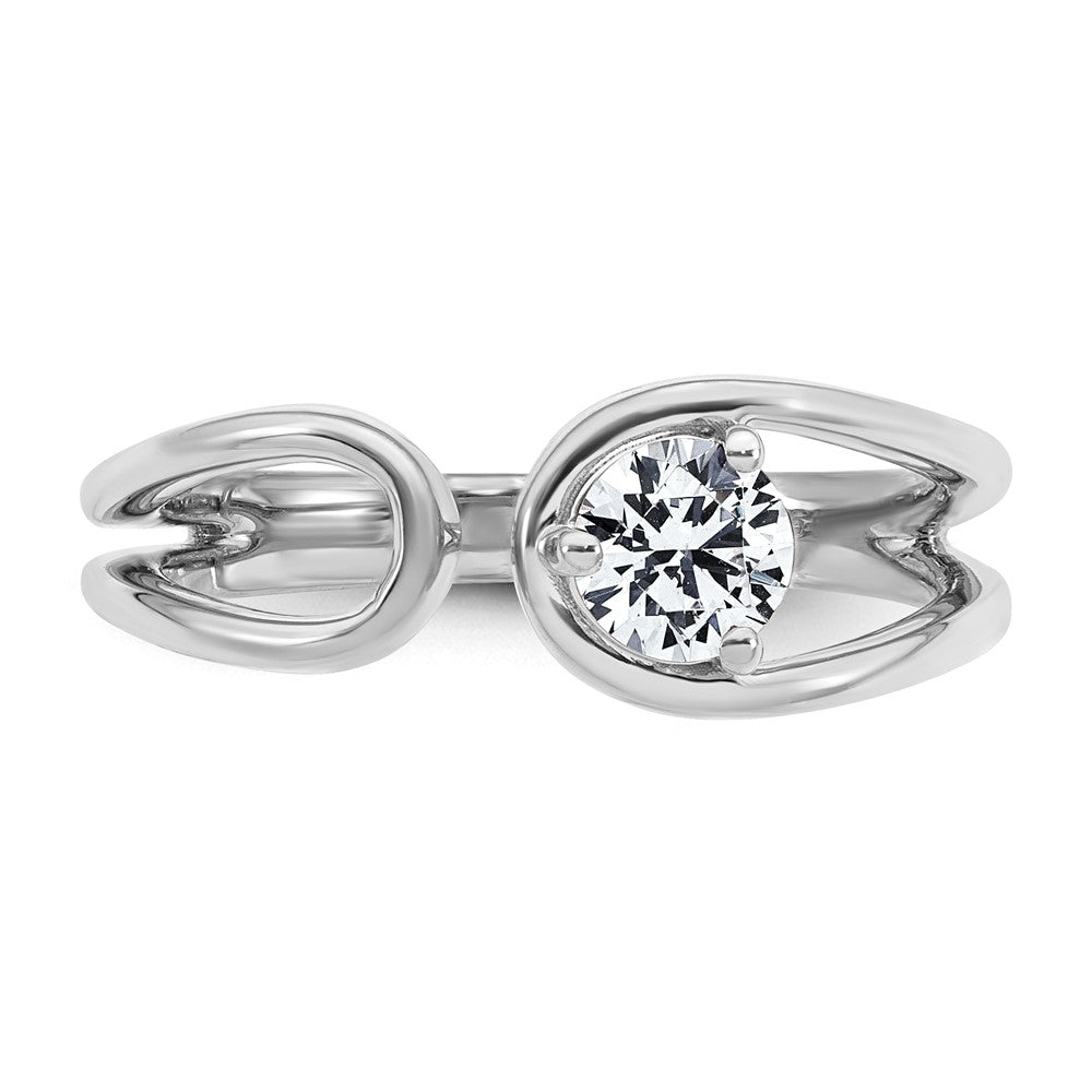 True Origin 14K White Gold 1/2 carat Lab Grown Diamond VS+ F+ Complete Band