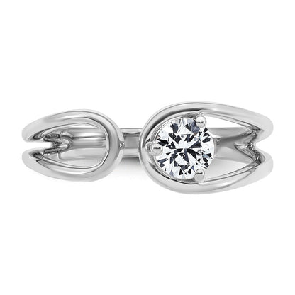 True Origin 14K White Gold 1/2 carat Lab Grown Diamond VS+ F+ Complete Band