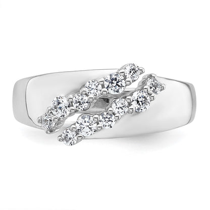 True Origin 14K White Gold 3/8 carat Lab Grown Diamond VS+ F+ Complete Band