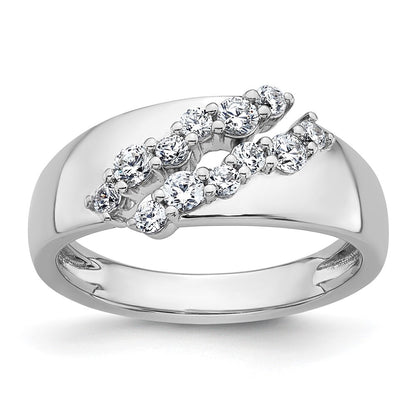 True Origin 14K White Gold 3/8 carat Lab Grown Diamond VS+ F+ Complete Band