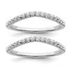 True Origin 14K White Gold 1/2 carat Lab Grown Diamond VS+ F+ Set of Two Complete Wedding Bands