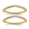 True Origin 14K Yellow Gold 1/2 carat Lab Grown Diamond VS+ F+ Set of Two Complete Wedding Bands