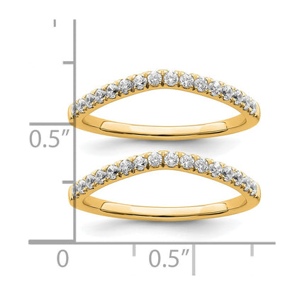 True Origin 14K Yellow Gold 1/2 carat Lab Grown Diamond VS+ F+ Set of Two Complete Wedding Bands