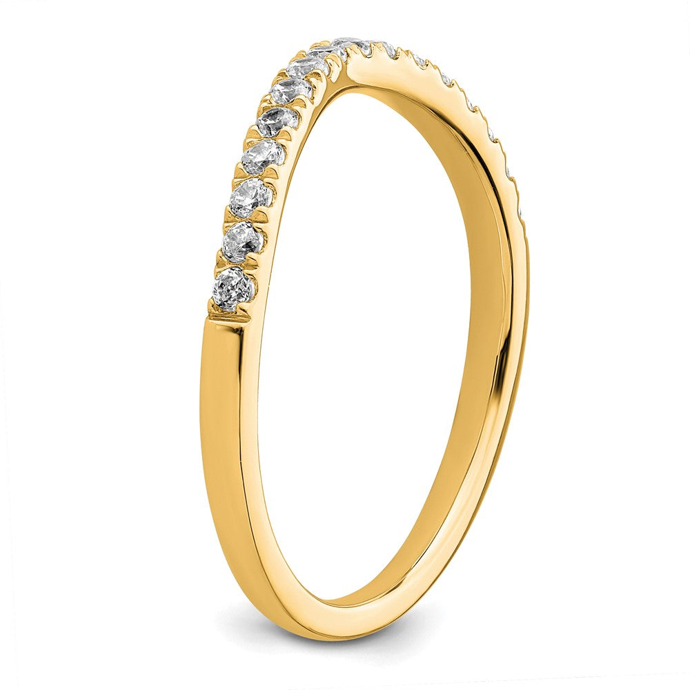 True Origin 14K Yellow Gold 1/2 carat Lab Grown Diamond VS+ F+ Set of Two Complete Wedding Bands