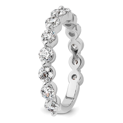 True Origin 14K White Gold 1 1/2 carat Lab Grown Diamond VS+ F+ Complete Round Thirteen Stone Ring