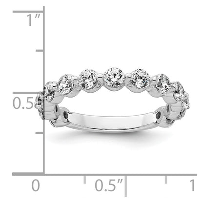 True Origin 14K White Gold 1 1/2 carat Lab Grown Diamond VS+ F+ Complete Round Thirteen Stone Ring