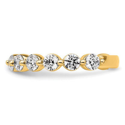 True Origin 14K Yellow Gold 1 1/2 carat Lab Grown Diamond VS+ F+ Complete Round Thirteen Stone Ring