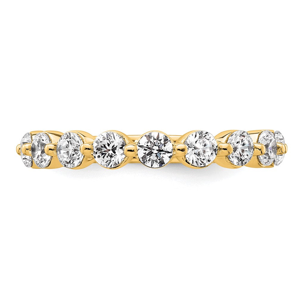 True Origin 14K Yellow Gold 1 1/2 carat Lab Grown Diamond VS+ F+ Complete Round Thirteen Stone Ring