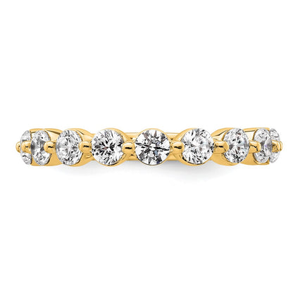 True Origin 14K Yellow Gold 1 1/2 carat Lab Grown Diamond VS+ F+ Complete Round Thirteen Stone Ring