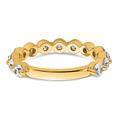 True Origin 14K Yellow Gold 1 1/2 carat Lab Grown Diamond VS+ F+ Complete Round Thirteen Stone Ring