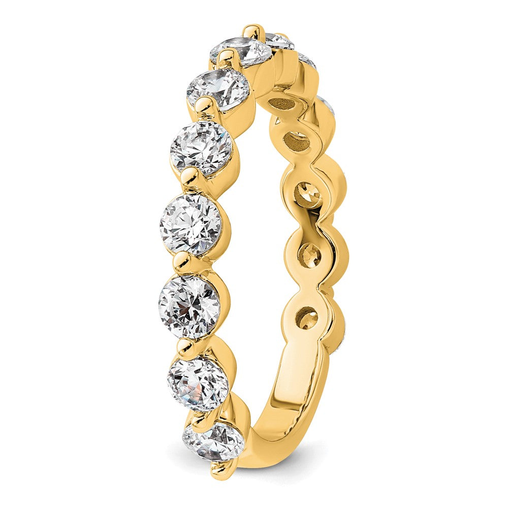 True Origin 14K Yellow Gold 1 1/2 carat Lab Grown Diamond VS+ F+ Complete Round Thirteen Stone Ring