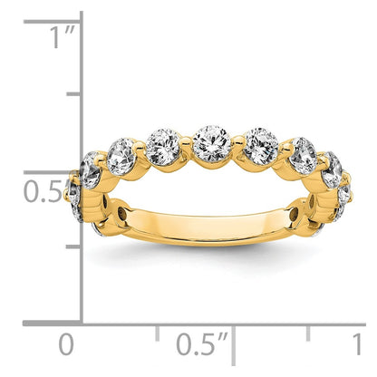 True Origin 14K Yellow Gold 1 1/2 carat Lab Grown Diamond VS+ F+ Complete Round Thirteen Stone Ring