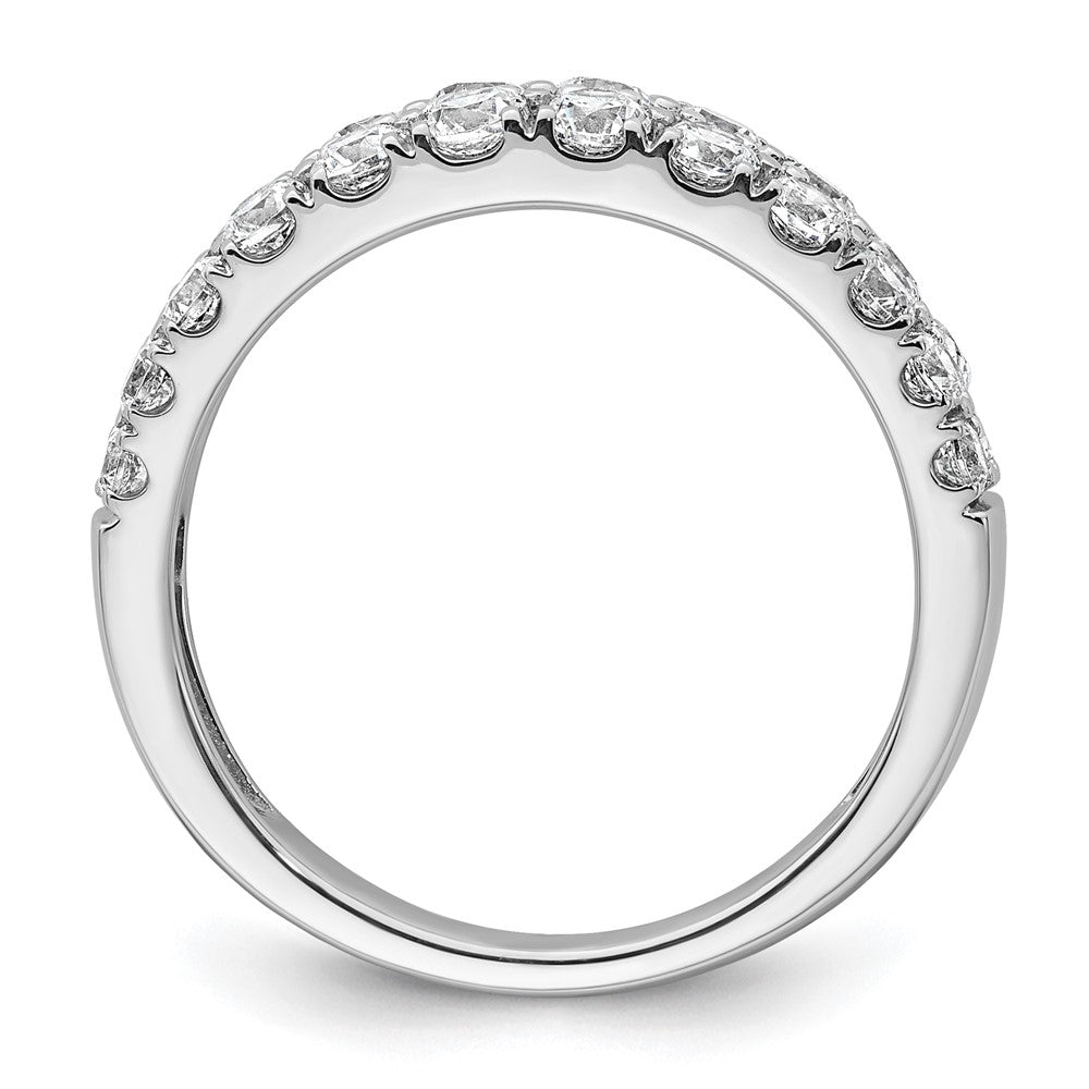 True Origin 14K White Gold 1 1/4 carat Lab Grown Diamond VS+ F+ Double Row Complete Band