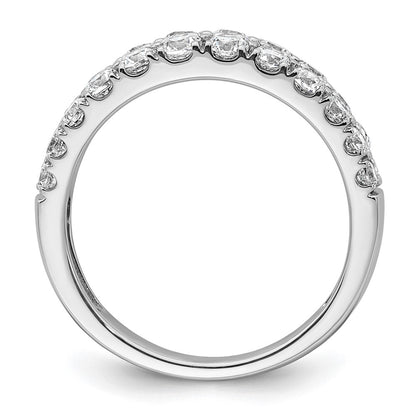 True Origin 14K White Gold 1 1/4 carat Lab Grown Diamond VS+ F+ Double Row Complete Band