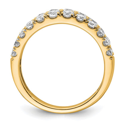 True Origin 14K Yellow Gold 1 1/4 carat Lab Grown Diamond VS+ F+ Double Row Complete Band