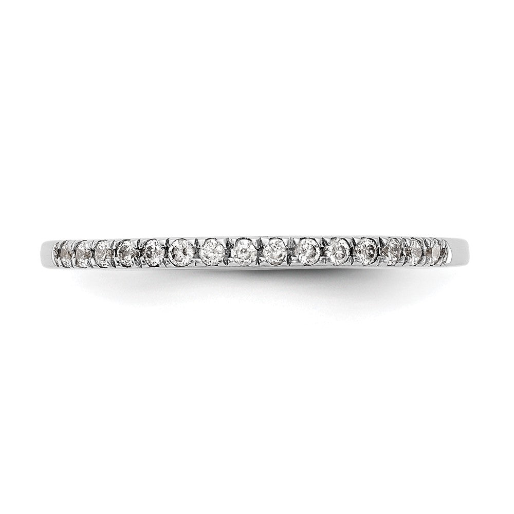14k White Gold 1/6 carat Diamond Complete Wedding Band