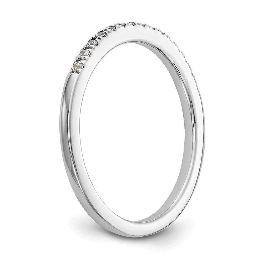 14k White Gold 1/6 carat Diamond Complete Wedding Band