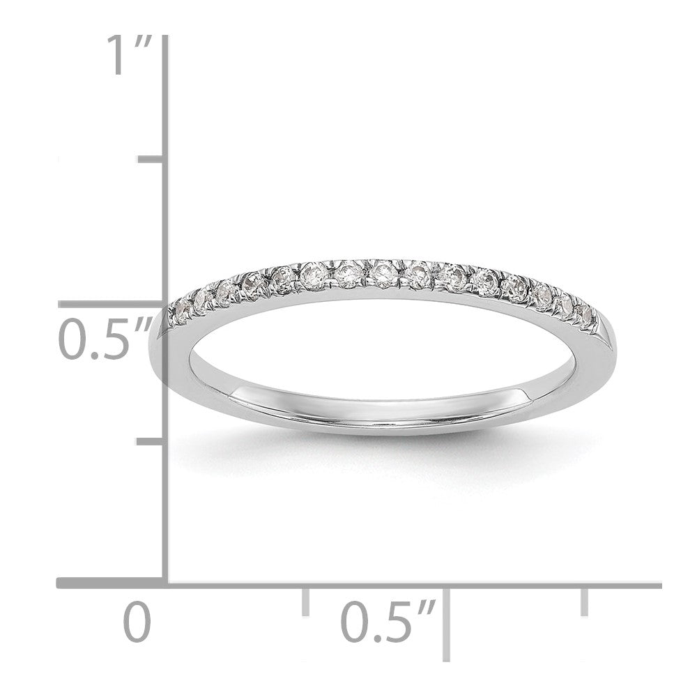14k White Gold 1/6 carat Diamond Complete Wedding Band
