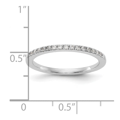 14k White Gold 1/6 carat Diamond Complete Wedding Band