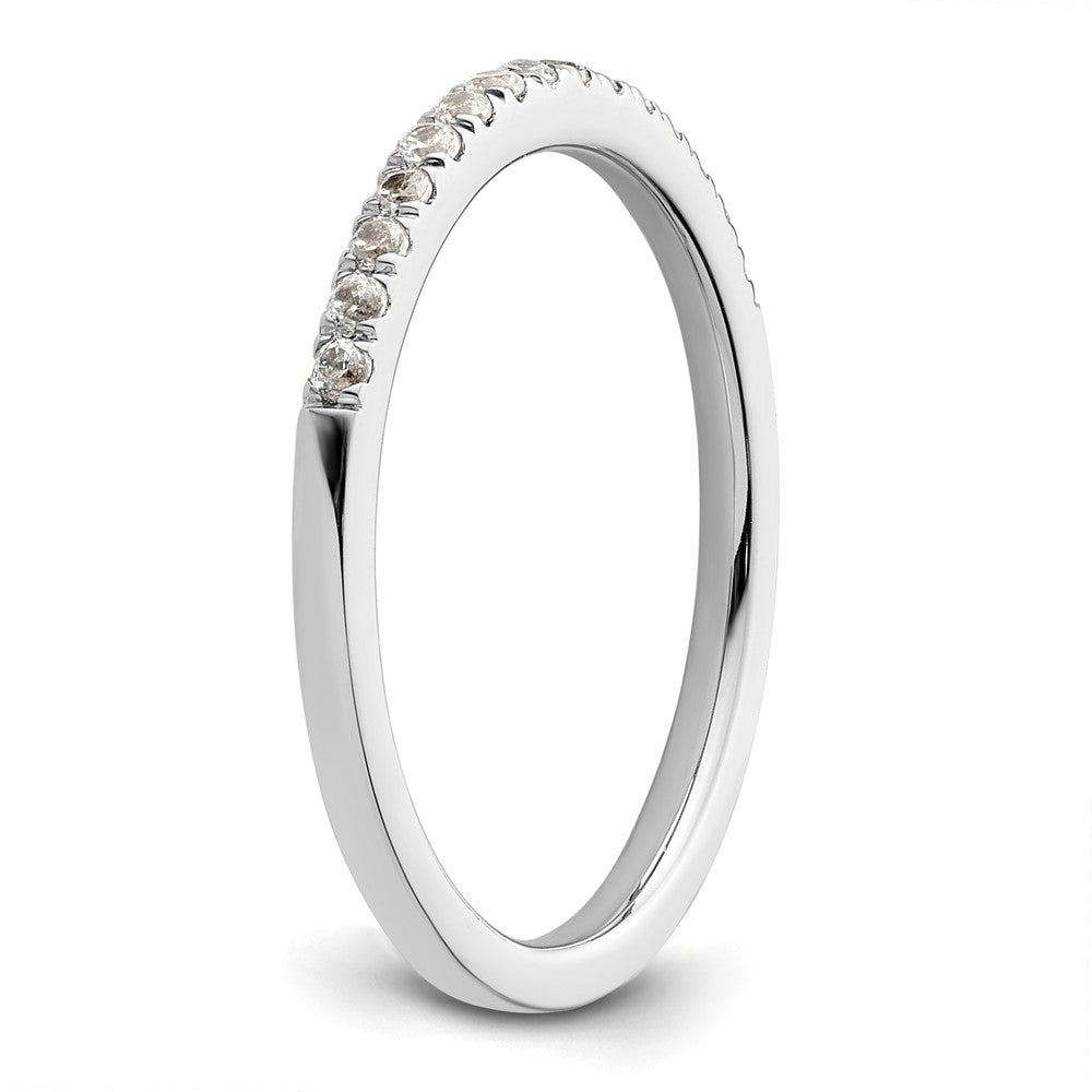 14k White Gold 1/5 carat Diamond Complete Wedding Band