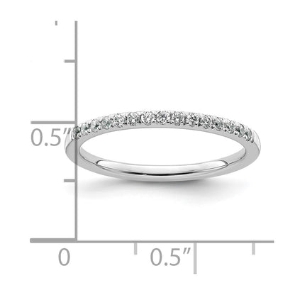 14k White Gold 1/5 carat Diamond Complete Wedding Band
