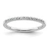 14k White Gold 1/5 carat Diamond Complete Wedding Band