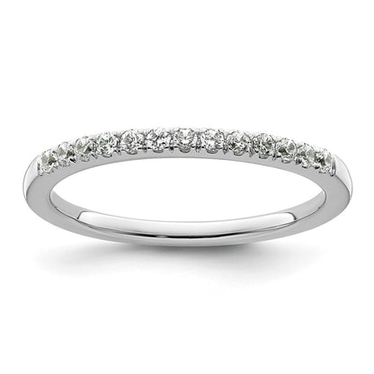 14k White Gold 1/4 carat Diamond Complete Wedding Band