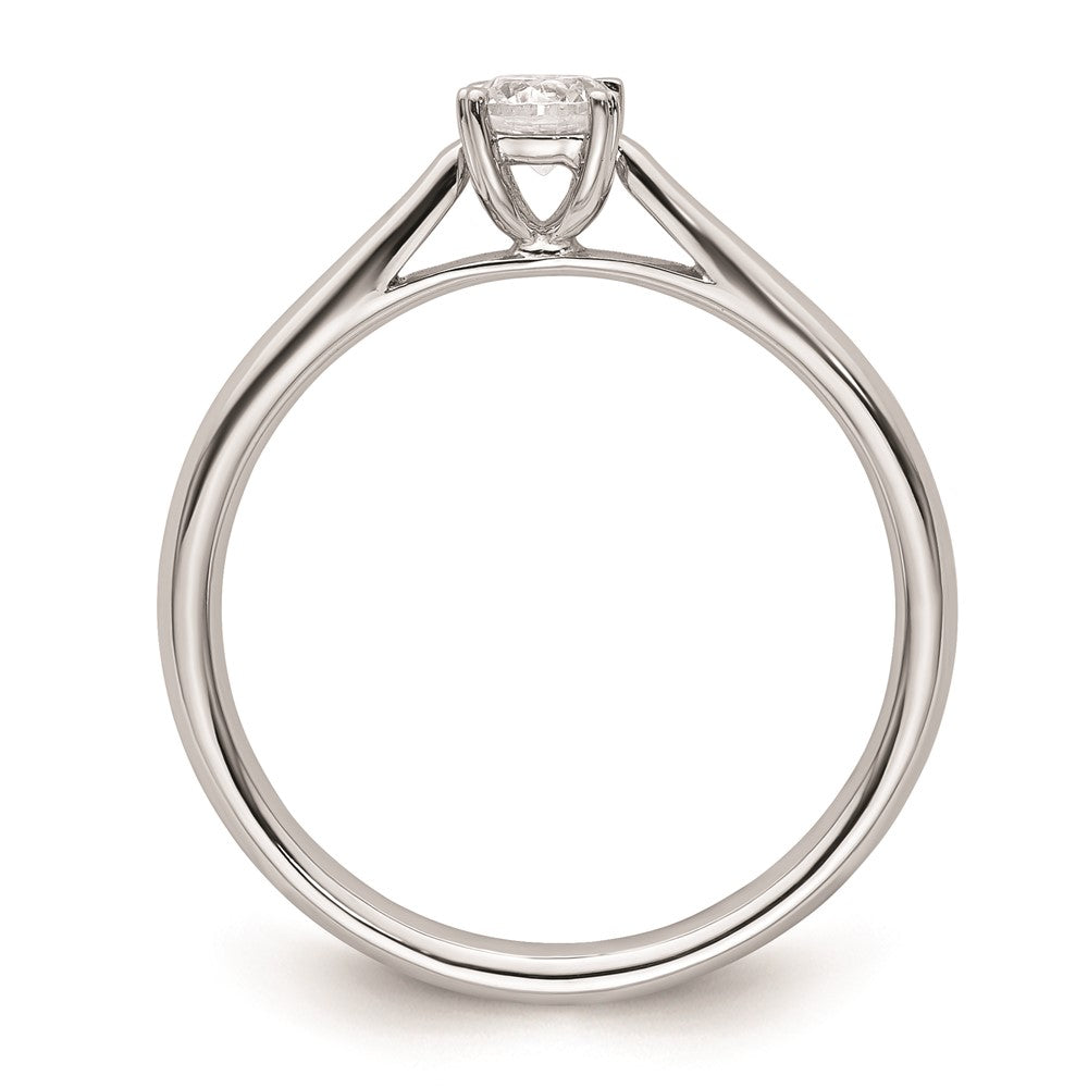 14k White Gold 1/4 carat (4.10 mm) 4-Prong Round Solitaire Engagement Ring Mounting